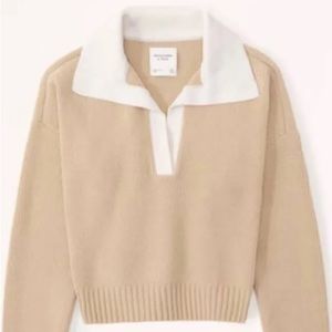 Abercrombie Notch Neck Sweater Polo